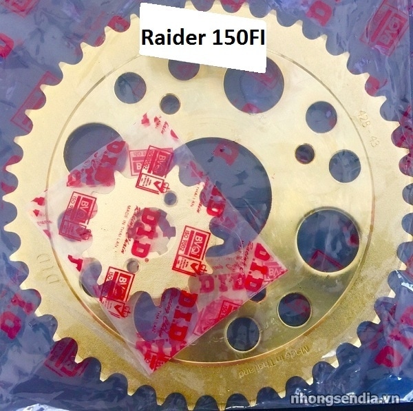Nhông sên dĩa did vàng cho raider fi - 1