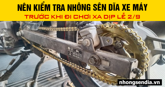 Nên kiểm tra nhông sên dĩa xe máy trước khi đi chơi xa dịp lễ 29 - 1