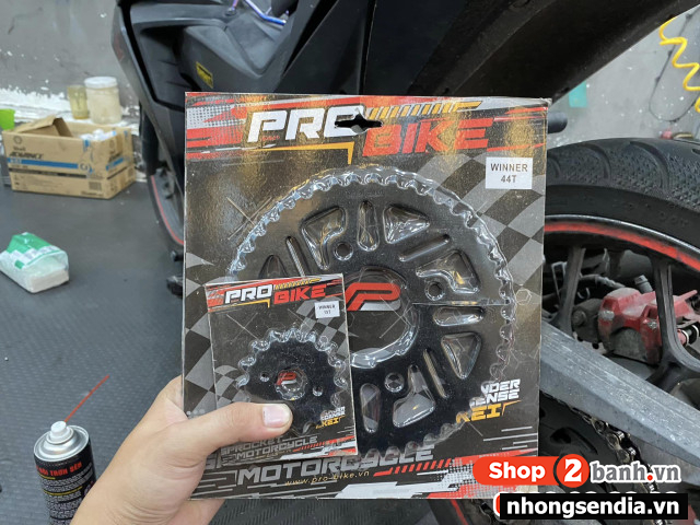 Nhông sên dĩa probike sên vàng cho winner 44t - 1