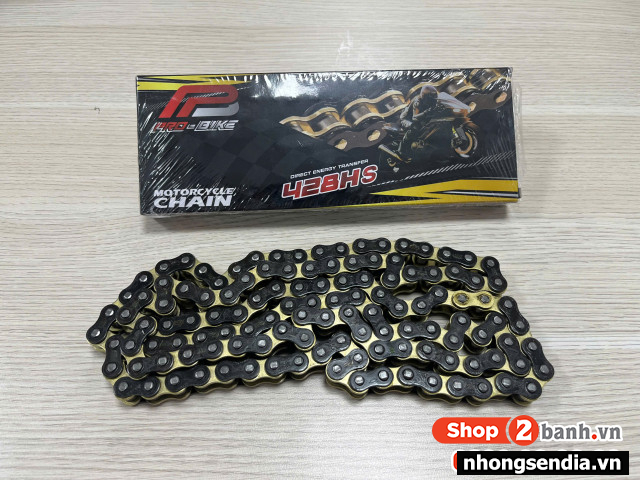 Nhông sên dĩa pro-bike tán đúc vàng đen cho winner 44t 428hs - 2