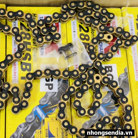 Sên RK vàng đen 428HSBT - 124 mắc