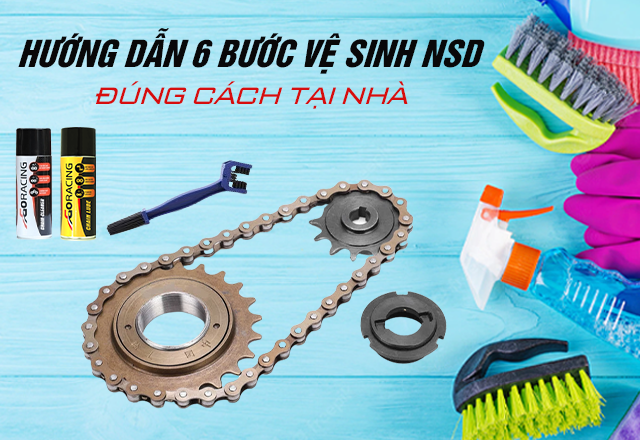 Hướng dẫn 6 bước vệ sinh nhông sên dĩa đúng cách tại nhà