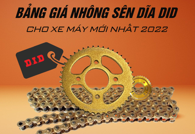 Bảng giá Nhông sên dĩa DID cho xe máy mới nhất 2023