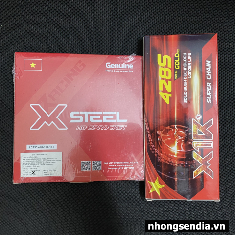 Nhông sên dĩa X1R cho Exciter 135 (114L, Đen)