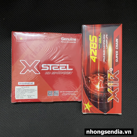 Nhông sên dĩa X1R cho Exciter 150 (122L, Vàng)
