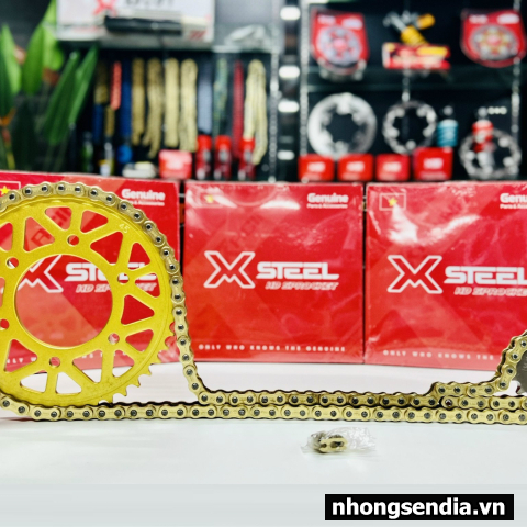 Nhông sên dĩa X1R cho Exciter 150 (122L, Vàng)