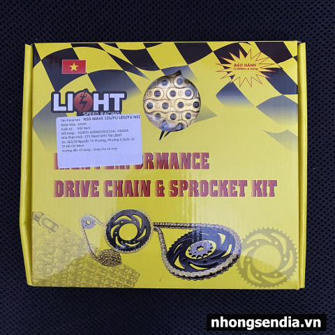 Nhông sên dĩa Light cho Wave RS 110, Future Led chính hãng