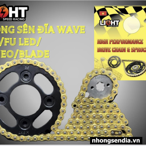Nhông sên dĩa Light cho Wave RS 110, Future Led chính hãng