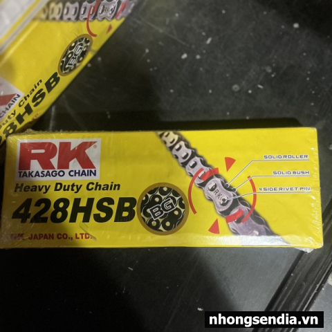 Sên RK vàng đen 428HSB - 132 mắc