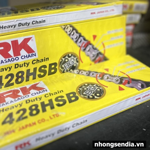 Sên RK vàng đen 428HSB - 132 mắc