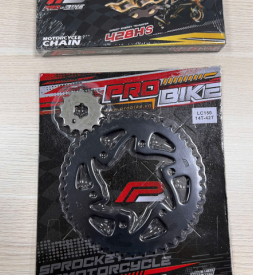Nhông sên dĩa Pro-Bike tán đúc vàng đen cho Exciter 150 (42T) 428HS