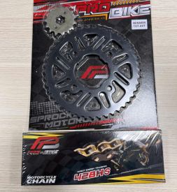 Nhông sên dĩa Pro-Bike tán đúc vàng đen cho Winner (44T) 428HS