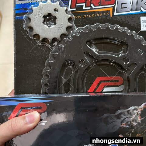Nhông sên dĩa Pro-Bike cho Sirius 15T - 36T- Sên 428S 108L (sên tán đúc)