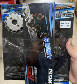 Nhông sên dĩa Pro-Bike cho Wave, Dream 14T - 36T- Sên 428S 108L (sên tán đúc)