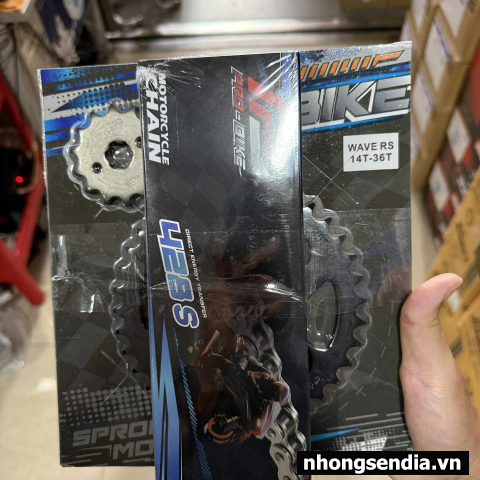 Nhông sên dĩa Pro-Bike cho Wave RS, Future 14T - 36T- Sên 428S 108L (sên tán đúc)